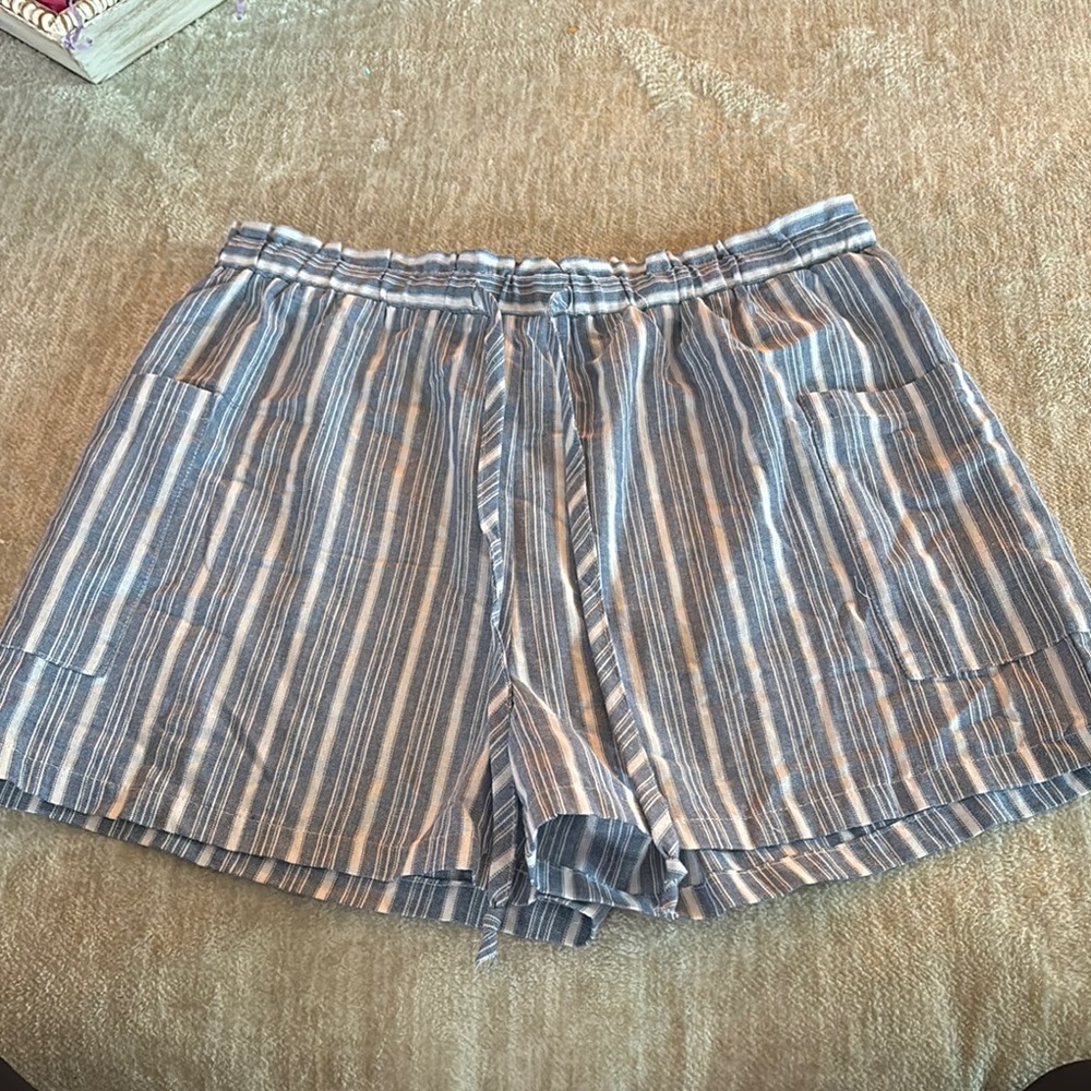 Striped Blue Women's Shorts